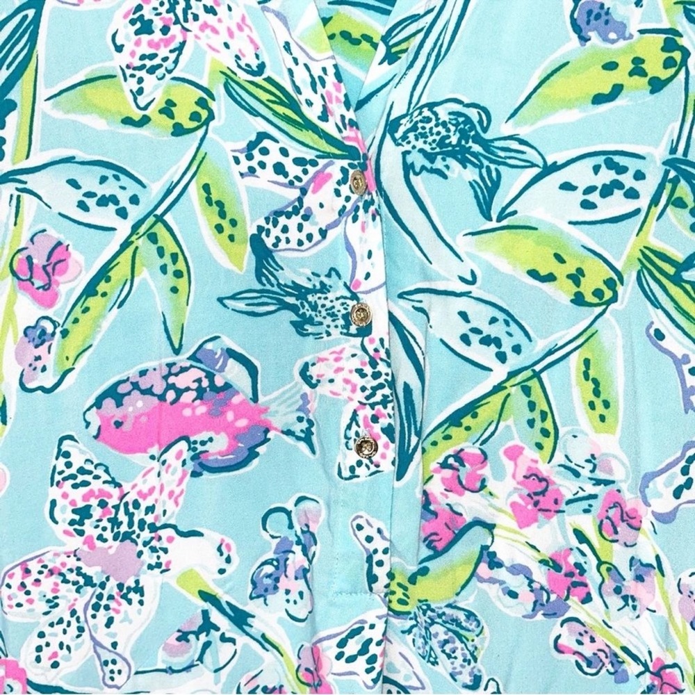 NWT Lilly Pulitzer-Lilith Tunic Dress Bali Blue Sway This Way - Picture 6 of 6
